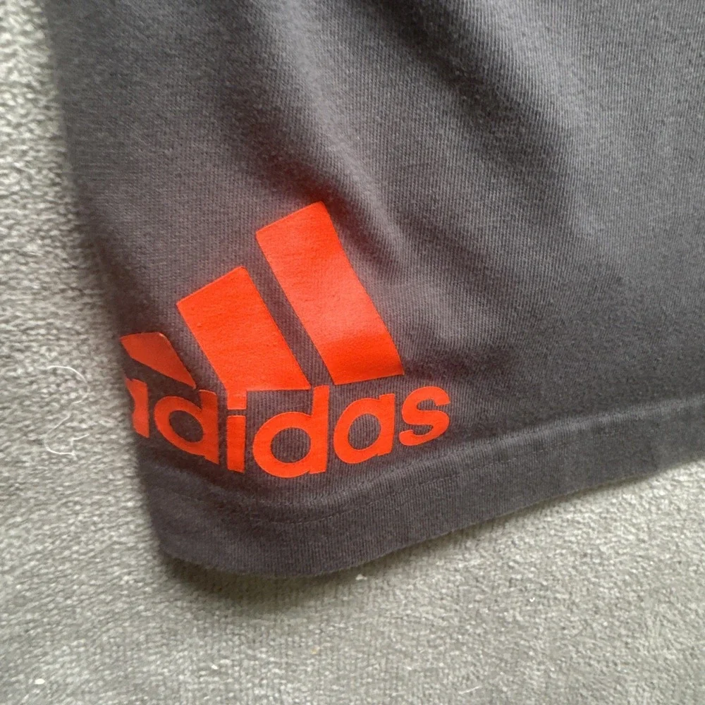 Adidas All Blacks Rugby‎ Shirt XL Gray Performance T-Shirt Team Logo Athletic